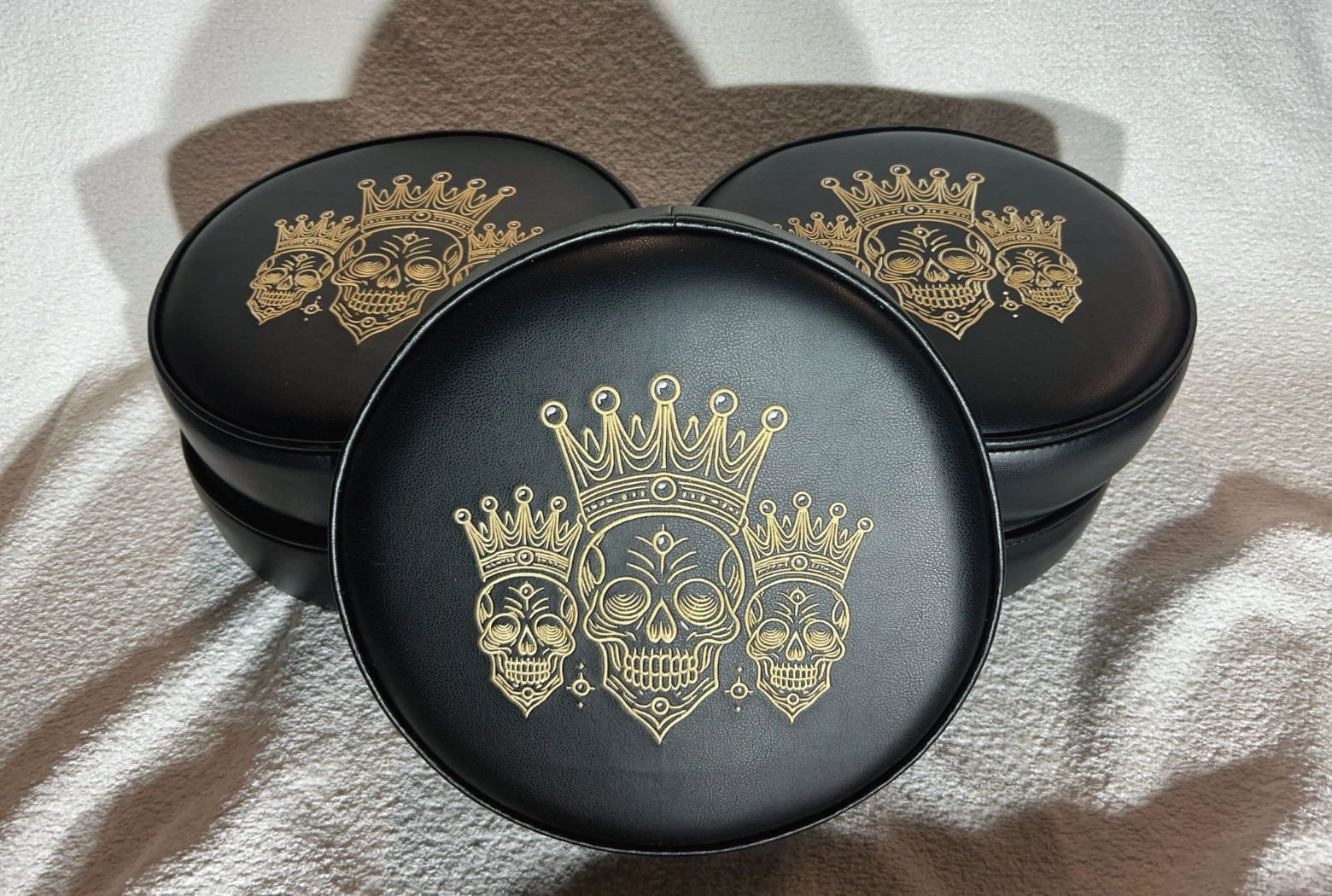 custom embroidered stool tops