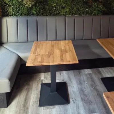 L Shaped Bar Seating With Dropped Back For Window