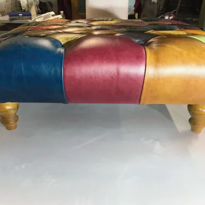 Buttoned Chesterfield Style Foot Stool