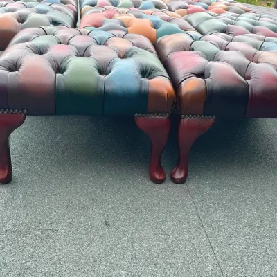 Custom Chesterfield Style Foot Stools